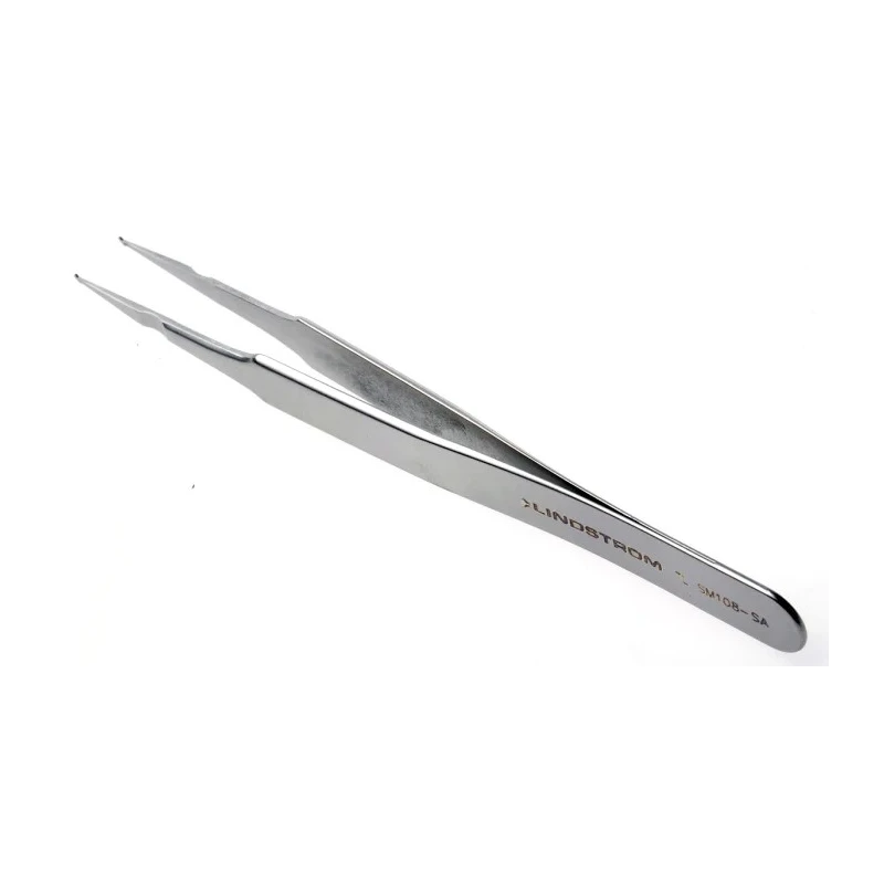 Lindstrom 120mm Stainless Steel Rounded ESD Safe Tweezer TL SM 108-SA