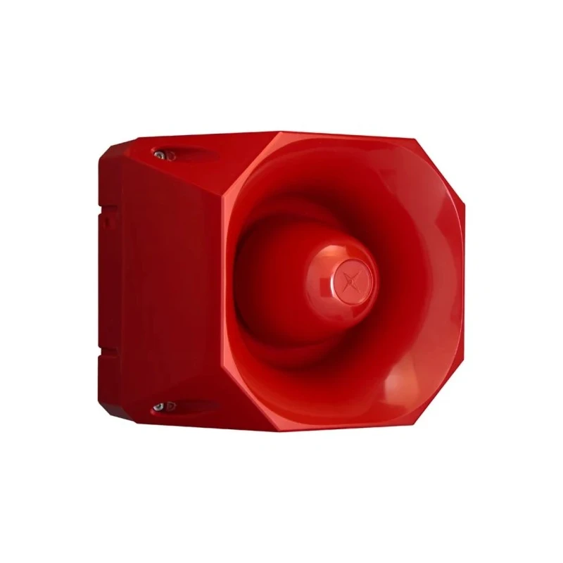 Eaton Asserta Maxi Series Electronic Sounder Surface Mount Red ABS Housing IP66 AC 230V AC 42-Tone 120dB 