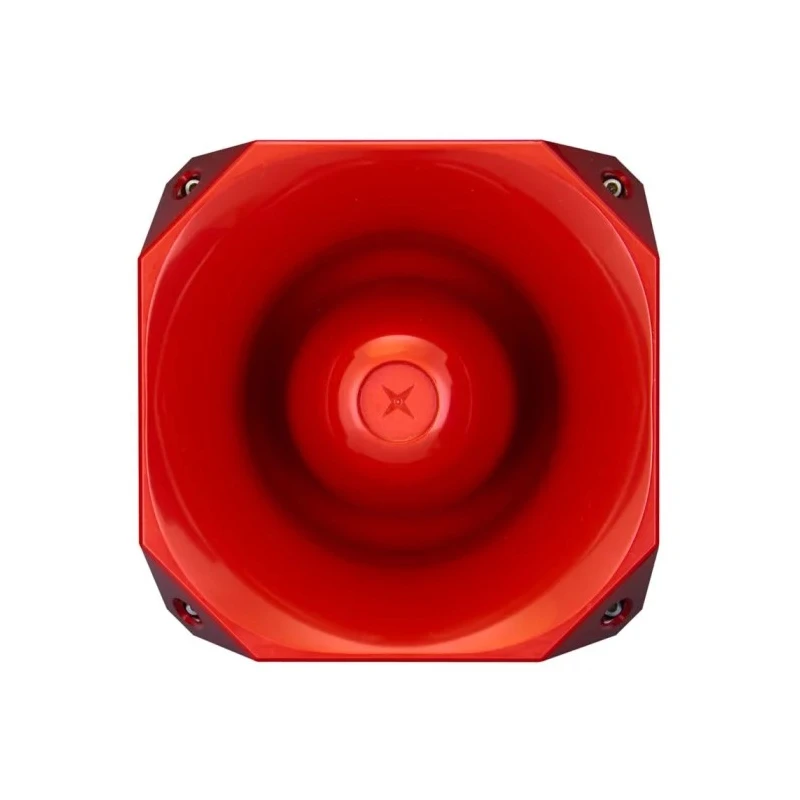 Eaton Asserta Maxi Series Electronic Sounder Surface Mount Red ABS Housing IP66 AC 230V AC 42-Tone 120dB 
