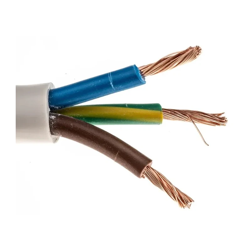 RS PRO 3 Core Power Cable 2.5mm² White PVC Sheath 500V 70°C 100 m 491-948