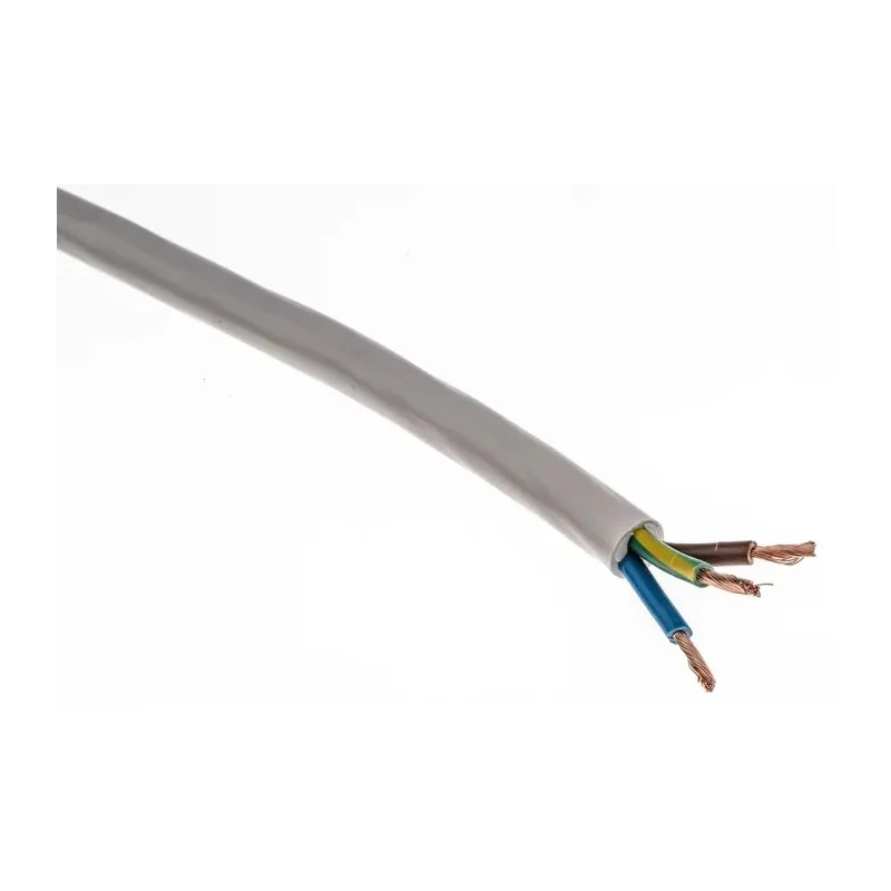 RS PRO 3 Core Power Cable 2.5mm² White PVC Sheath 500V 70°C 100 m 491-948