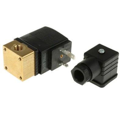 Burkert Brass Body Solenoid Valve 2 Port Normally Closed 230V AC 1/8 in G 3mm Orifice 126190