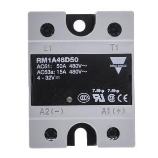 Carlo Gavazzi RM1 Series Solid State Relay 50A Load, Panel Mount, 530V Max Load, 32V Control RM1A48D50