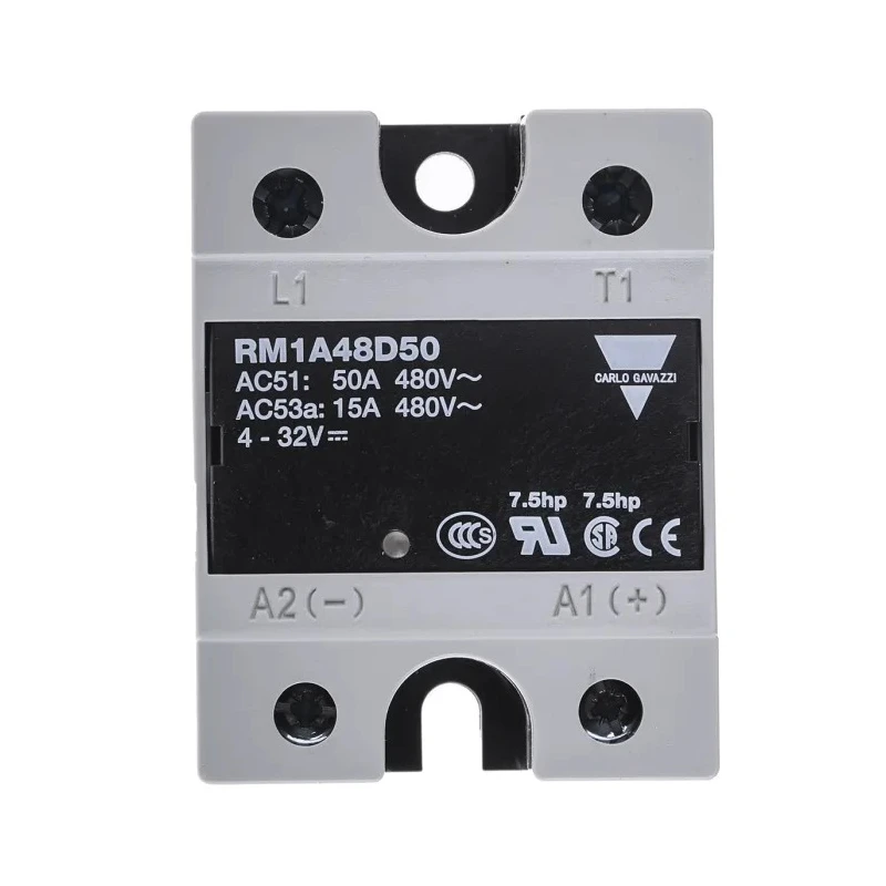 Carlo Gavazzi RM1 Series Solid State Relay 50A Load, Panel Mount, 530V Max Load, 32V Control RM1A48D50