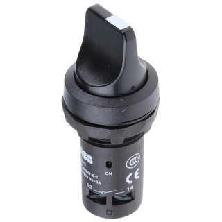 ABB Short Handle Black Selector Switch Heads SPST 22 mm Cutout Diameter 2 Positions 1SFA619201R1026 C2SS2-10B-20