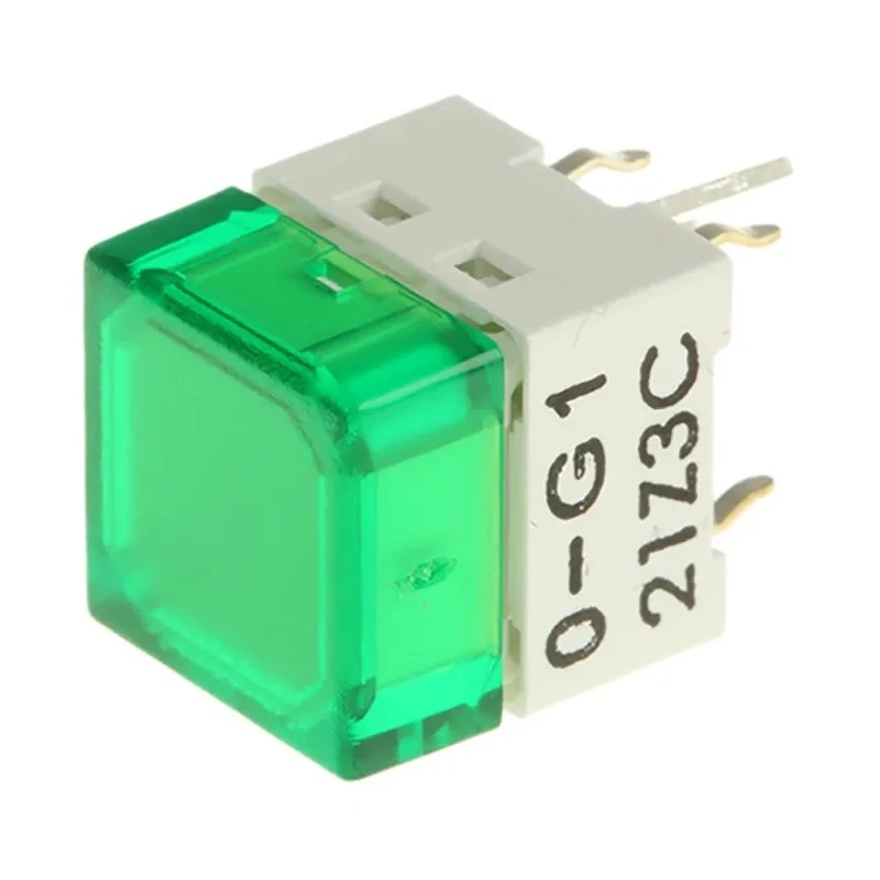 Omron Illuminated Green Tactile Switch Cap SPST-NO 50mA 24V dc PCB Mount IP00