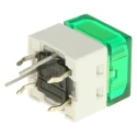 Omron Illuminated Green Tactile Switch Cap SPST-NO 50mA 24V dc PCB Mount IP00