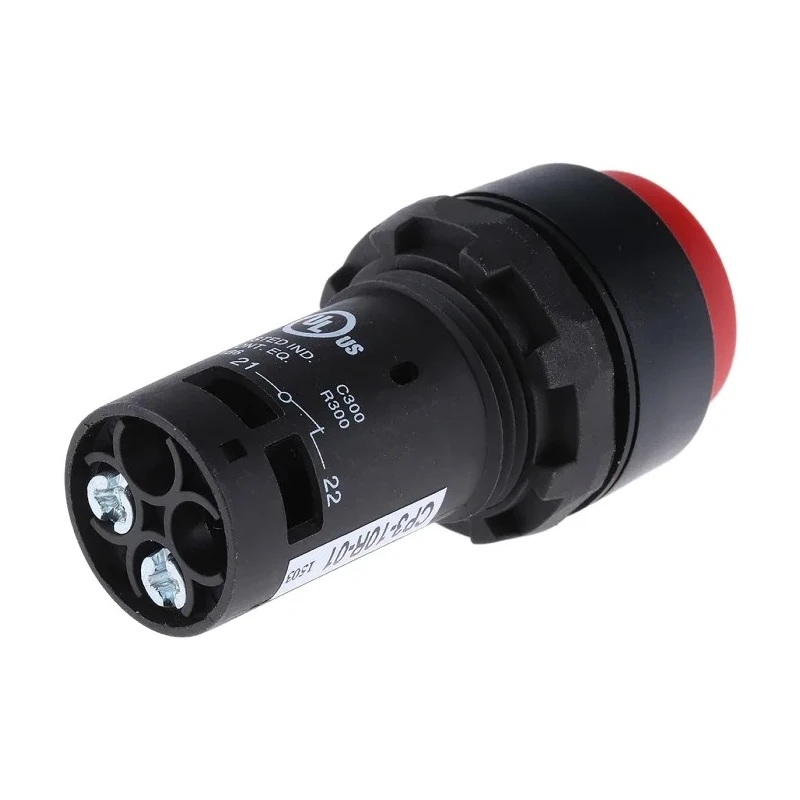 ABB Compact Series Push Button Switch Momentary Panel Mount 22 mm Cutout SPST IP69K 250V 2A 1SFA619102R1041 CP3-10R-01
