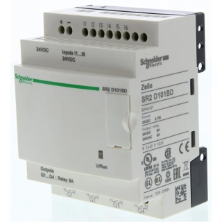 Schneider Electric Zelio Logic Series Logic Module, 6 Inputs, 4 Relay Outputs, 24V DC Supply, Ladder Logic SR2D101BD