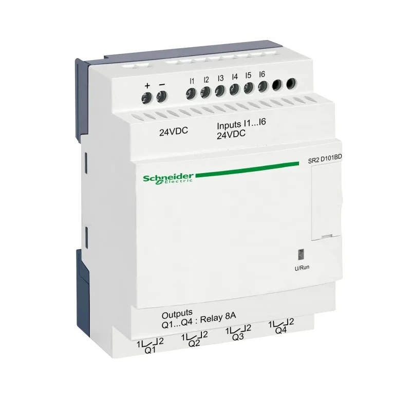 Schneider Electric Zelio Logic Series Logic Module, 6 Inputs, 4 Relay Outputs, 24V DC Supply, Ladder Logic SR2D101BD