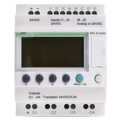 Schneider Electric Zelio Logic Series Logic Module, 8-Input Analogue, 4 Transistor Outputs, 24V DC SR2B122BD