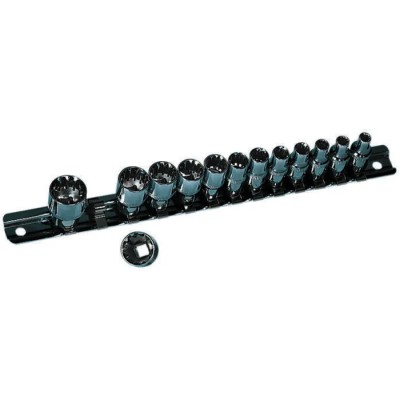 MTI 13-Piece 1/4 in Hexagon Socket Set Chrome Vanadium Steel Chrome Finish 540-114