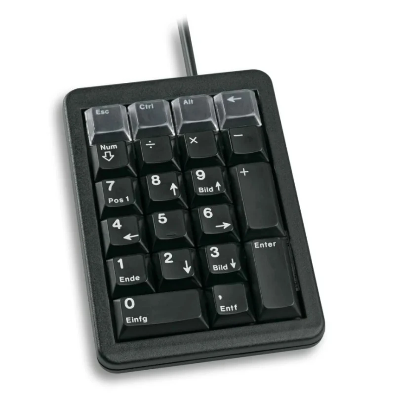 Cherry Black Wired USB Numeric Keypad, 21 Keys, Compact 36mm Low Profile G84-4700LUCUS-2