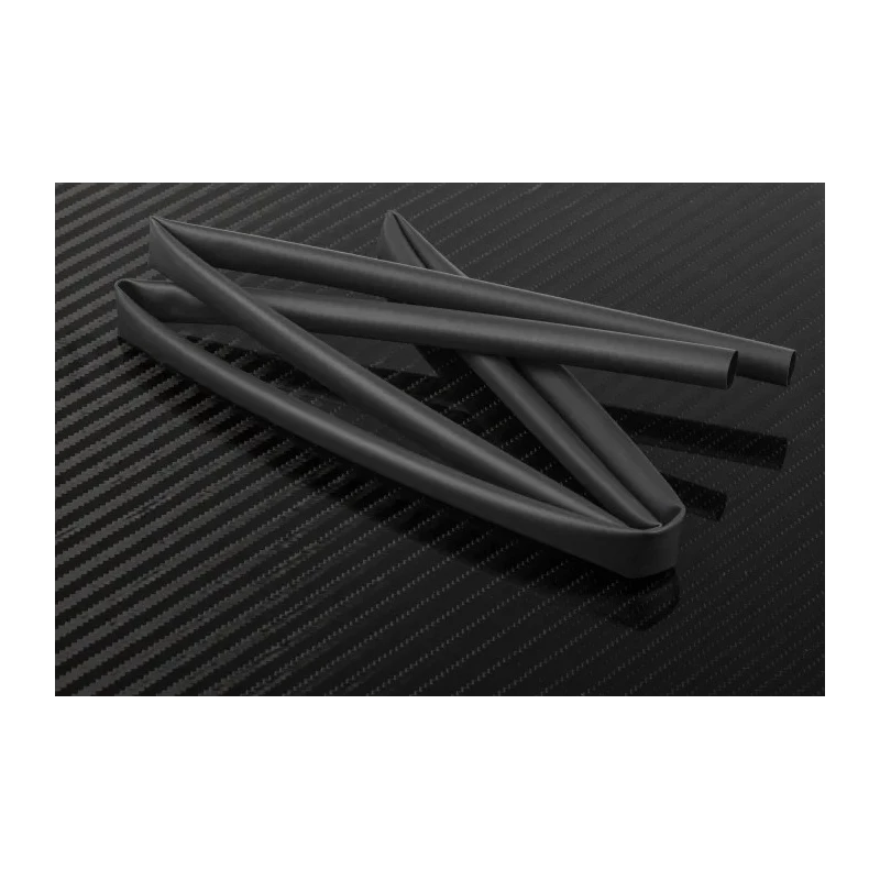 RS PRO Heat Shrink Tubing Black Polyolefin 9.5 mm Sleeve Diameter x 1.2 m Length 3:1 Shrink Ratio