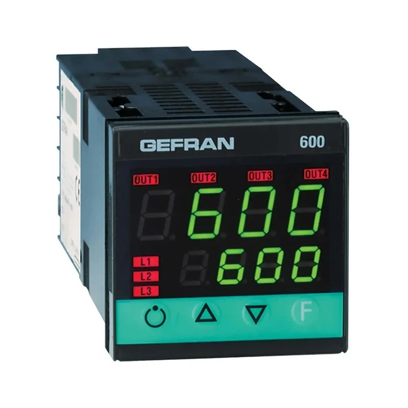 Gefran 600 Panel PID Temperature Controller 2 Input, 3 Output Relay, 240V AC On-Off F000060/ 600-R-D-R-0-1