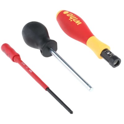 Wiha Torque VDE Interchangeable Blade Torque Screwdriver, 0.5 To 2 Nm, 3.8 mm Drive, ±6 % Accuracy 26625
