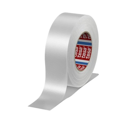 Tesa White Polyethylene Cloth Tape 50mm x 50m Natural Rubber Adhesive 110°C Maximum Operating Temperature 04688-00009-00