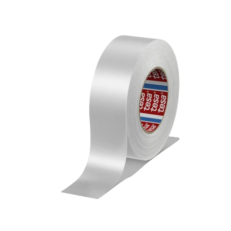 Tesa White Polyethylene Cloth Tape 50mm x 50m Natural Rubber Adhesive 110°C Maximum Operating Temperature 04688-00009-00