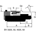 ACE Pneumatic Shock Absorber Side Load Adapter BV25SC Compatible with MA600EUM, SC650EUM0-4, SC650EUM5-9 AH Series BV25SC
