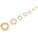 RS PRO Brass Nickel Plated Washer Kit M12 DIN 125A Standard, 1090 Pieces, Nickel Plated Brass 482-8442