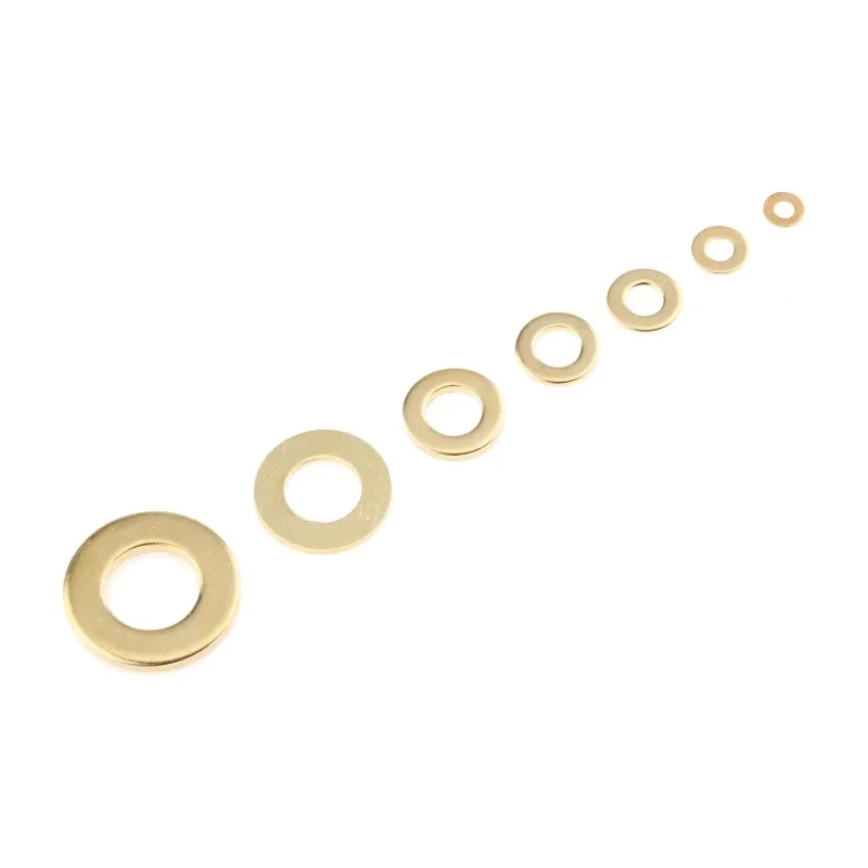 RS PRO Brass Nickel Plated Washer Kit M12 DIN 125A Standard, 1090 Pieces, Nickel Plated Brass 482-8442