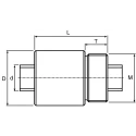 Ewellix Makers in Motion Cylindrical Ball Screw Nut 42 mm Overall Length 5 mm Lead Size SD 16x5 R