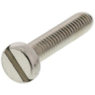 RS PRO Slot Cheese Brass Machine Screw Nickel Plated 12 mm Length M2.5 Thread 482-7708