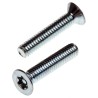 RS PRO Bright Zinc Steel Countersunk Tamper Proof Security Screw M4 x 20 mm 482-8199