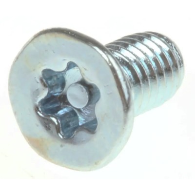 RS PRO Bright Zinc Plated Steel Countersunk Tamper Proof Security Screw M3 x 6 mm 482-8111