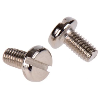 RS PRO Slot Pan Brass Machine Screw 6 mm M3 Nickel Plated DIN 85 482-8515