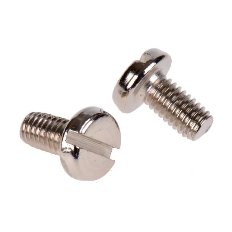 RS PRO Slot Pan Brass Machine Screw 6 mm M3 Nickel Plated DIN 85 482-8515