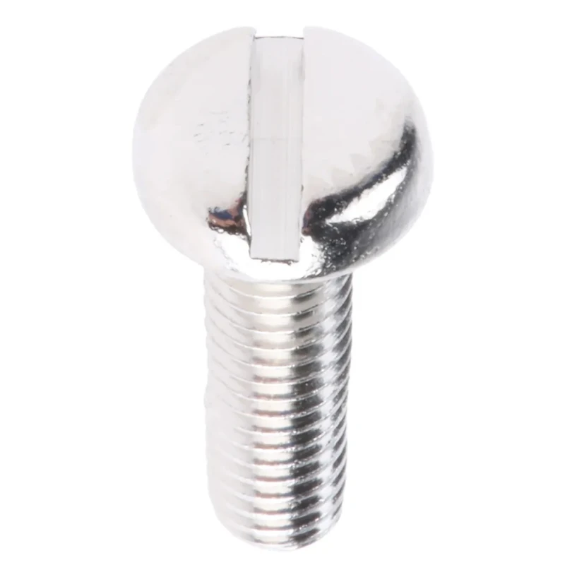 RS PRO Slot Pan Brass Machine Screw 12 mm M3.5 482-8593 DIN 85 Nickel Finish