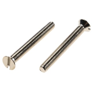 RS PRO Slot Countersunk Nickel Plated Brass Machine Screw M3.5 30 mm 482-9265