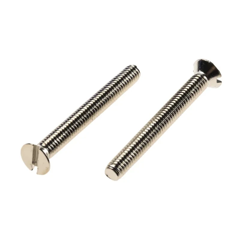 RS PRO Slot Countersunk Nickel Plated Brass Machine Screw M3.5 30 mm 482-9265