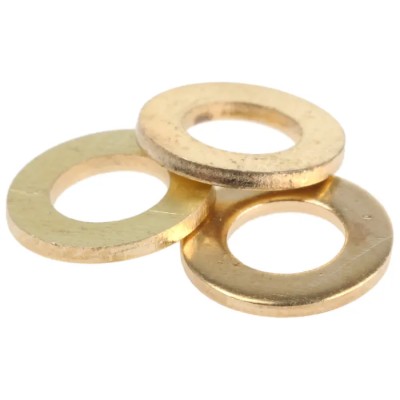 RS PRO Brass Plain Washers, M5, DIN 125A, 24mm External Diameter, 1mm Thickness 483-2615