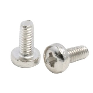 RS PRO Pozidriv Pan Brass Machine Screw M2.5 Thread Size 6 mm Length Nickel Finish 483-0041