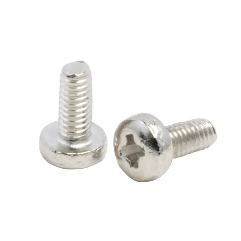 RS PRO Pozidriv Pan Brass Machine Screw M2.5 Thread Size 6 mm Length Nickel Finish 483-0041