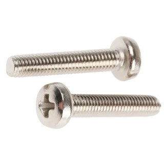 RS PRO Pozidriv Pan Brass Machine Screw 16 mm M3 483-0114