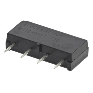 Meder Reed Relay Normally Open (Form A) Integral Coil Protection Diode 5/12Vdc 15.2x3.81mm MS12-1A87-75D