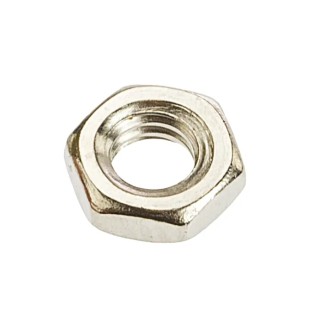 RS PRO Nickel Brass Half Hex Nut M6, Nickel Plated, DIN 439 B 483-0350