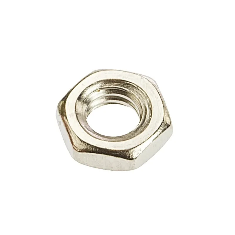 RS PRO Nickel Brass Half Hex Nut M6, Nickel Plated, DIN 439 B 483-0350