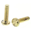 RS PRO Slot Pan Brass Machine Screw 12 mm M3 483-1397
