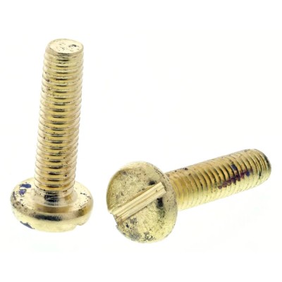 RS PRO Slot Pan Brass Machine Screw 12 mm M3 483-1397