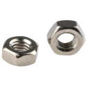RS PRO Nickel Plated Stainless Steel Hex Nut M3.5, DIN 934 483-0524