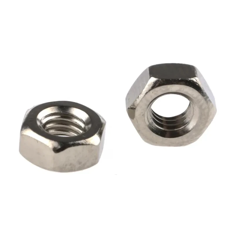RS PRO Nickel Plated Stainless Steel Hex Nut M3.5, DIN 934 483-0524