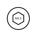 RS PRO Nickel Plated Stainless Steel Hex Nut M3.5, DIN 934 483-0524