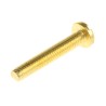 RS PRO Slot Pan Brass Machine Screw 25 mm M4 483-1555