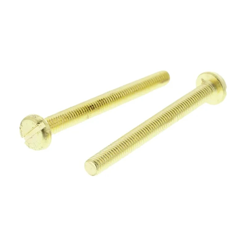 RS PRO Slot Pan Brass Machine Screw 50 mm M5 483-1640