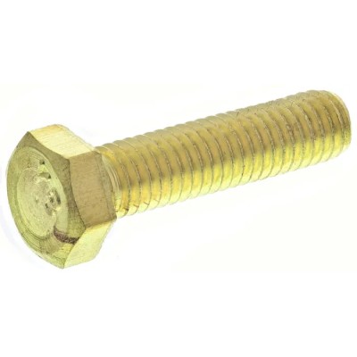 RS PRO Plain Brass Hex Bolt M5 x 20 mm DIN 933 20mm Length 483-2356