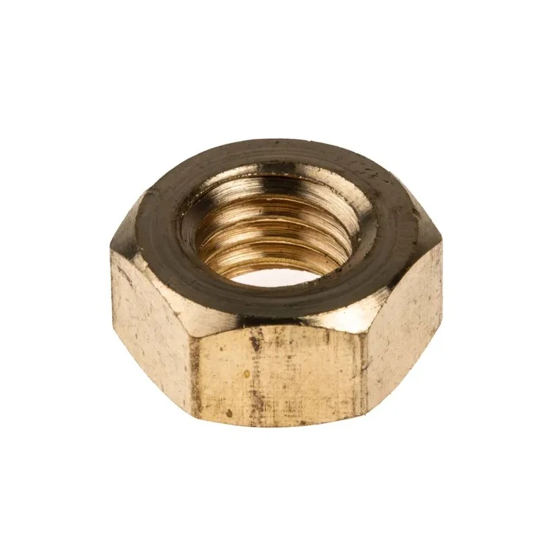 RS PRO Plain Brass Hex Nut, M8 Thread Size, 6.50mm Height, DIN 934 Standard 483-2542